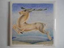 art deco Keramik Fliese Kachel UNIKAT 1944/45 John NICKELSEN Sylt - New York /15