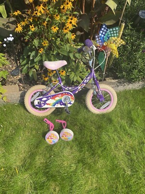 Kids Bike For Rainbow 12 Inch Bike Girls 12inch Purple Rainbow Bike UK