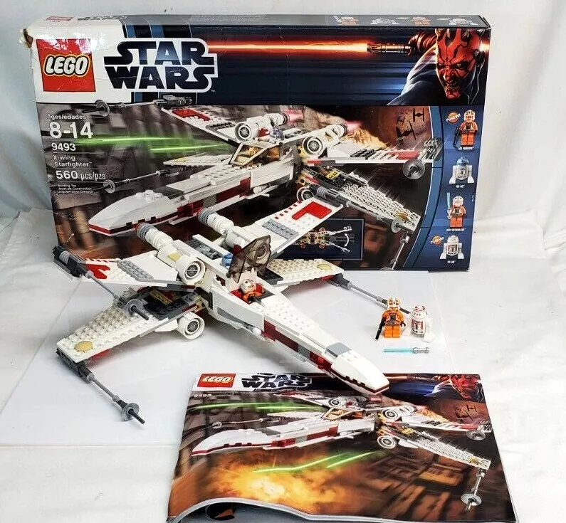 Lego Star Wars X-WING STARFIGHTER #9493 COMPLETE w Box, Instructions, &  Minifigs 673419167864