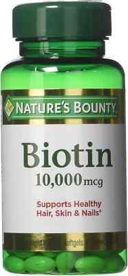 Nature s Bounty Biotin Supplement 10000 mcg 120 Rapid Release Softgels