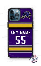 Personalized Ravens Jersey Custom Phone Case for iPhone Samsung Game Day Gift