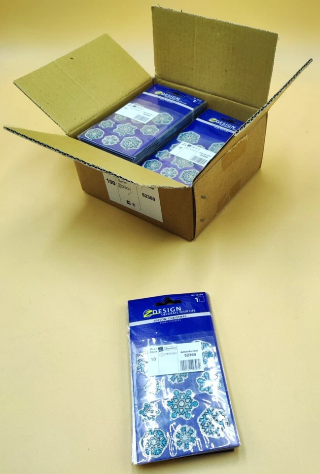 Avery Z-Design Zweckform 100 Pack Creative Sticker Glitzer Schnee Flocken - Bild 3 von 4