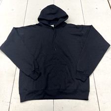 Hanes Ecosmart Black Basic Hooded Sweatshirt Women's Size Medium NEW