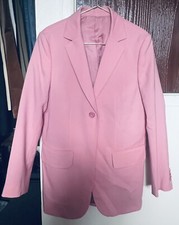 Arket Wool Hopsack Pink Blazer Size 34 Eu