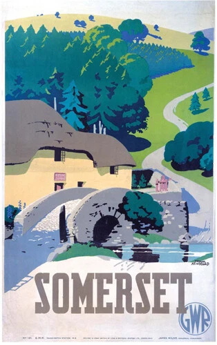 Vintage Somerset Art Print Railway Travel Poster A1/A2/A3/A4