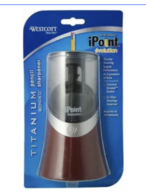Westcott iPoint Evolution Battery Powered Pencil Sharpener 1 ea