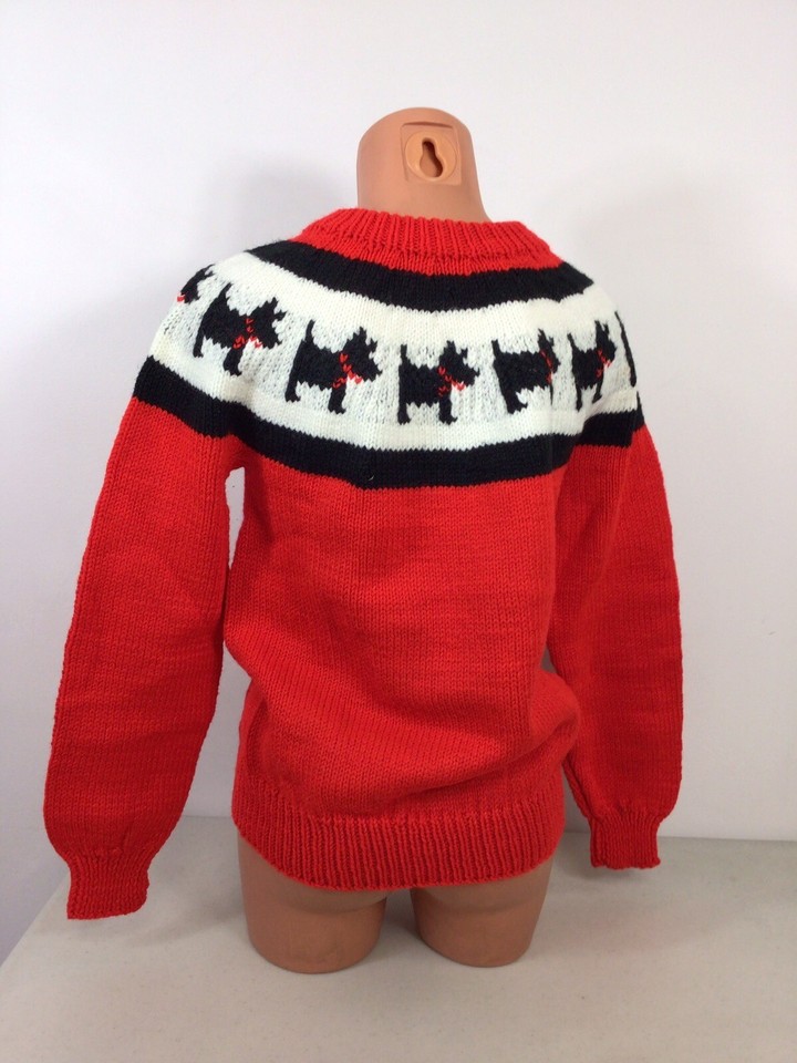 Hand Knit Wool Dog Sweater Womens Small eBay