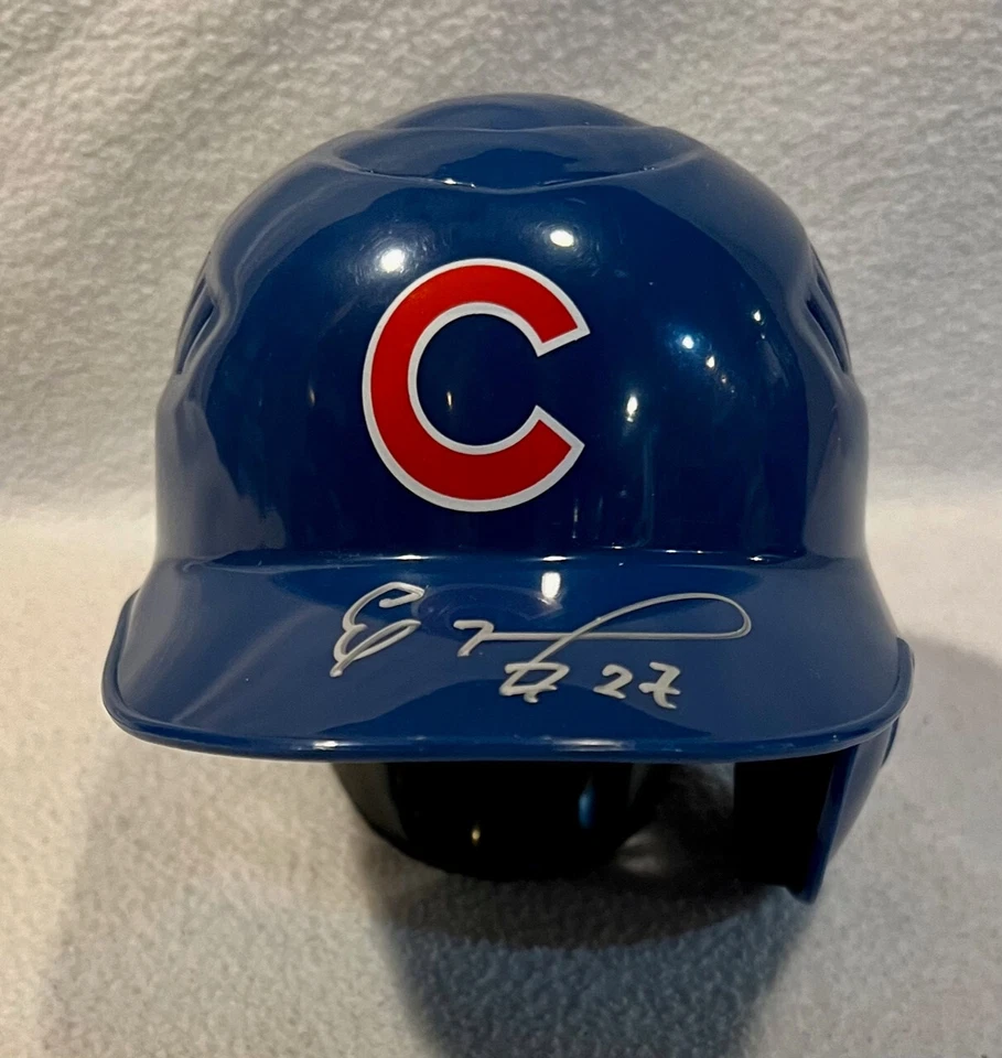 Minicasco autógrafo firmado por ELOY JIMENEZ CHICAGO CUBS Chicago White Sox Foto 2 de 2