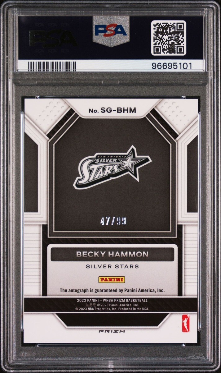 2023 PRIZM WNBA BECKY HAMMON #SG-BHM SIGNATURES AUTO RED PRIZM /99