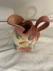 Vintage Hull Bowknot Pitcher B1 5-1/2 Pink Handle USA Pottery Mid Century — photo 2