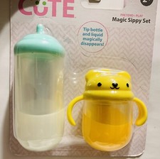 Magic Sippy Cup Set - Pretend Play Feed Baby Doll - Baby Doll Accessory