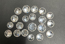 Lot 20 Round Cubic Zirconia CZ Loose Stones - 140 Cts Jewelry Making DIY 9-12 mm