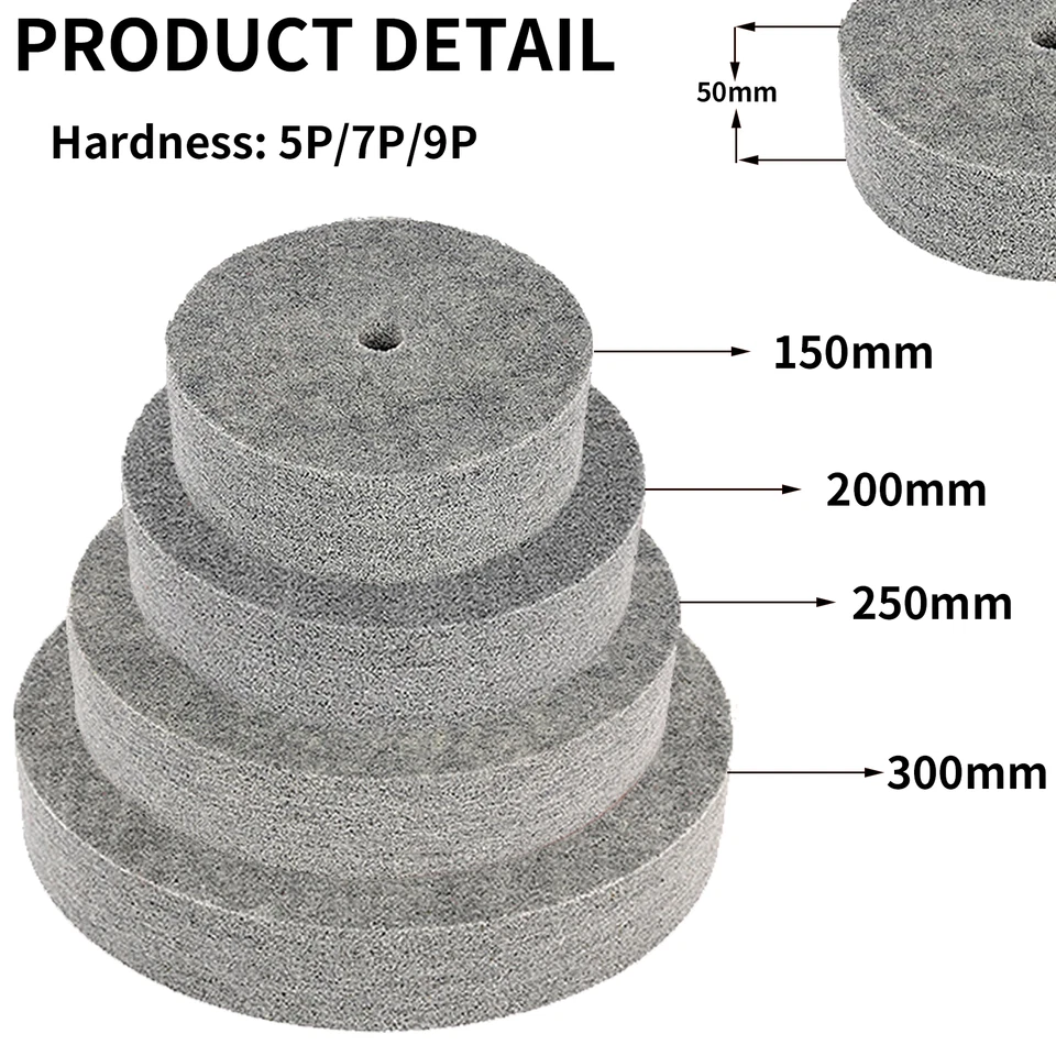Полировальный диск из нейлонового волокна 4-12 дюймов для удаления заусенцев абразивный полировальный диск для дерева - Изображение 2 из 4