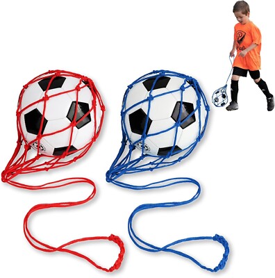 2 Pcs Soccer Ball Net Training Equipment Football Kick Throw Practice Training