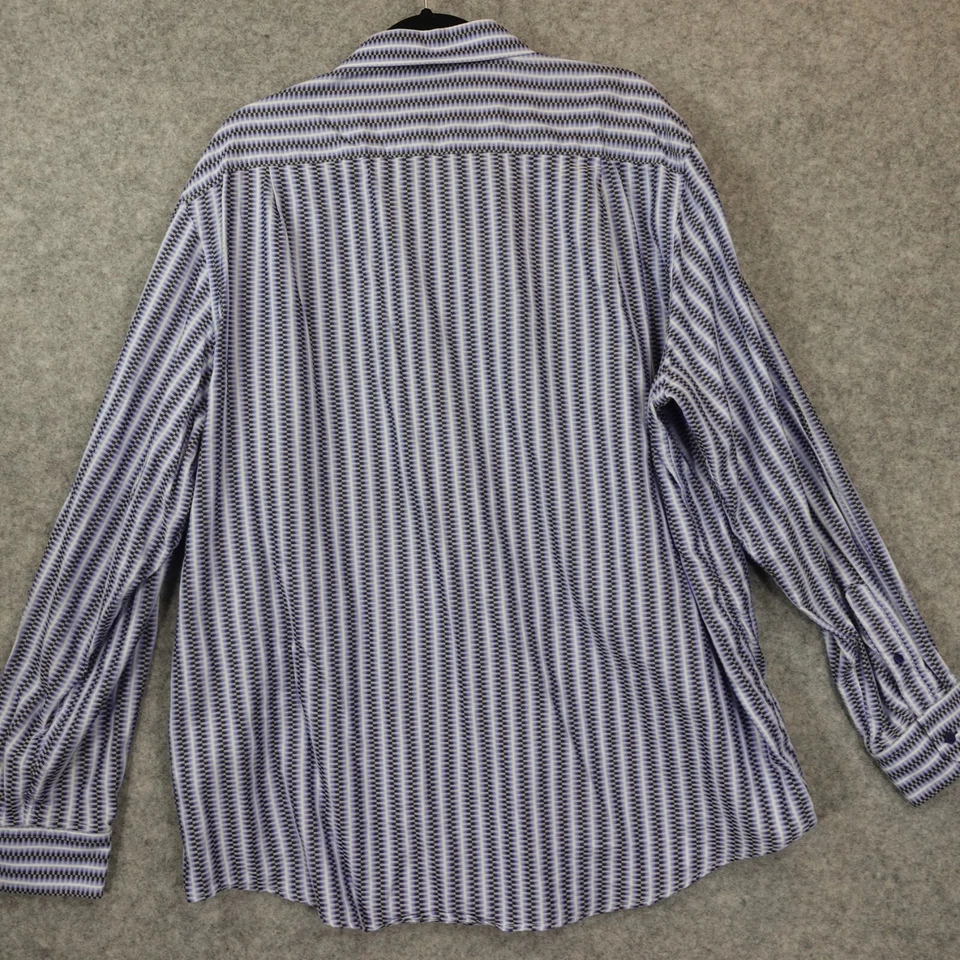 Camisa de vestir psicodélica costera con botones para hombre XXL azul TASSO ELBA Preppy Cruise Foto 2 de 4
