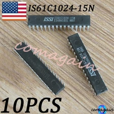 10PCS IS61C1024-15N IS61C1024 128K x 8 HIGH-SPEED CMOS STATIC RAM DIP-32 32Pins