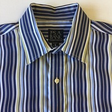 Jos A Bank Multicolor Medium Talored Fit Striped Men's Button Dress Shirt 0003
