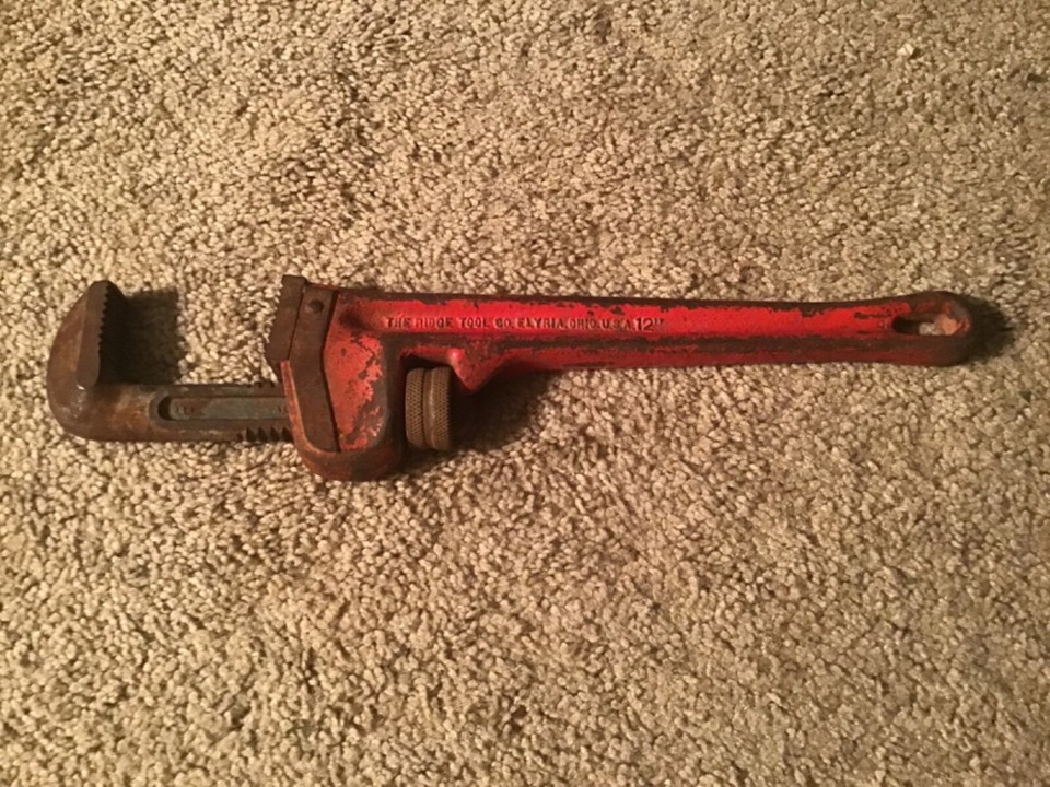 Clé à Pipe RIDGID N°14 - Mâchoire Droite - Fabriquée Aux USA (Elyria, Ohio) - Neuf