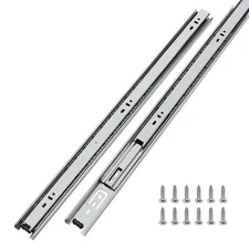 LONTAN 10 Pair 20 Inch Drawer Slides Side Mount Drawer Slides-3-Section Silver.