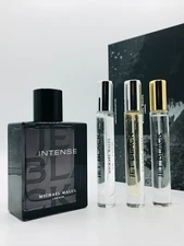 Jet Black Intense Men 4pc Set Parfum 3.4 oz & 3 Mini Spray Reserve & Platinum