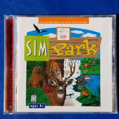 SimPark PC CD-ROM Game Maxis Kids Scholastic Zoo Wildlife Nature Ages 8+