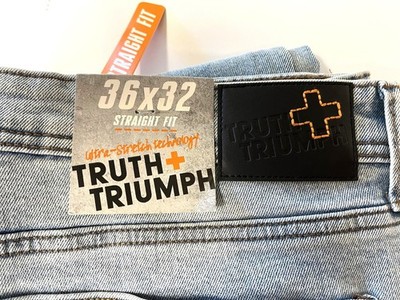 Men's Truth Triumph Straight Fit Jeans Size 36 x 32 Stretch NEW | eBay