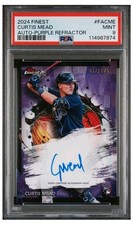 Curtis Mead Purple Refractor Rookie Auto/125 2024 Finest #FACME PSA MINT 9,Pop 2