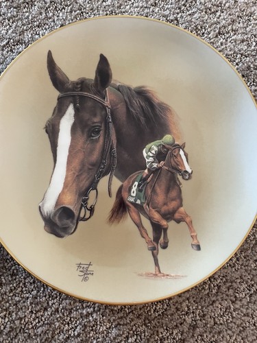Genuine Risk Plate Numbered Fred Stone Collector Plate Horse Racing Derby