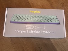 HeyDay Compact Wireless Keyboard Mint Green Bluetooth USB Wireless Receiver NEW