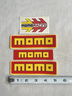 Lot of 4 MOMO Racing Wheels Decals Stickers Street Outlaw NHRA IMCA Unused