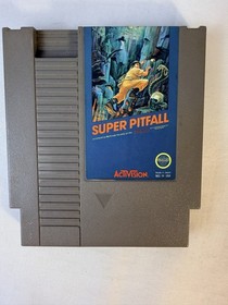 Super Pitfall NES 1987 Box Game Manual - Missing Top Flap