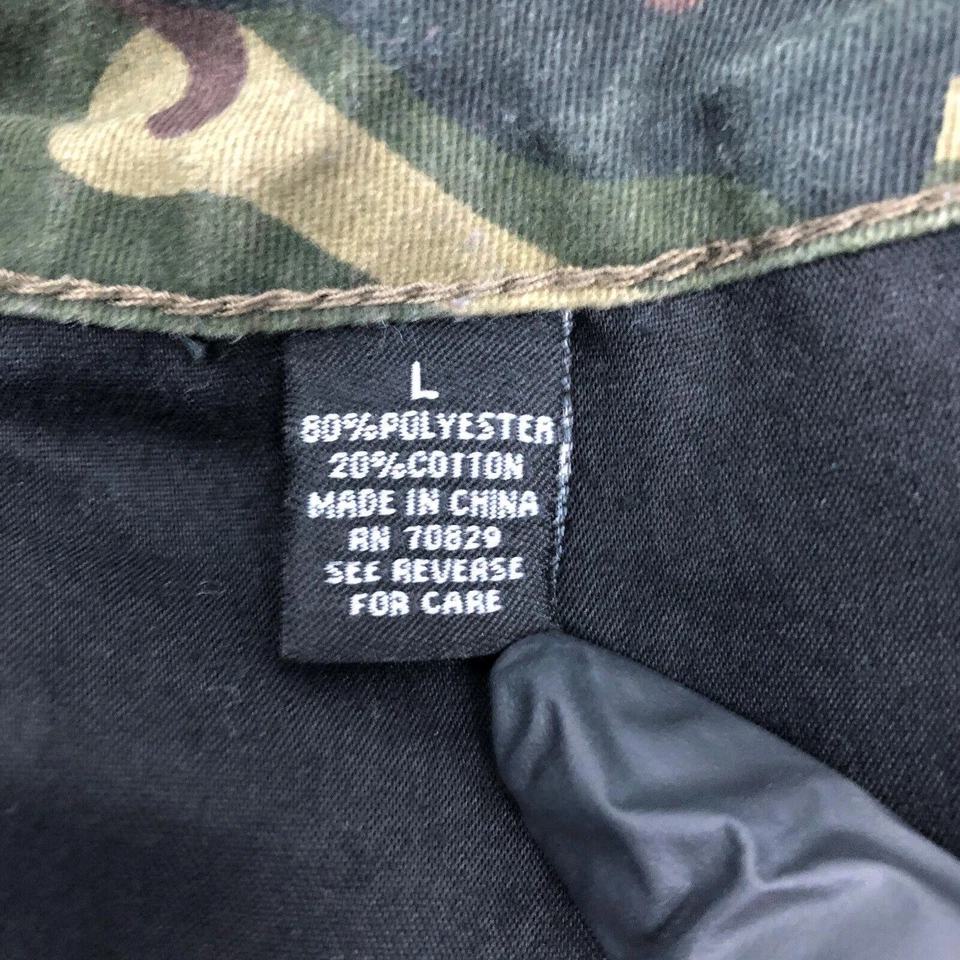 Pantalones de Carbono Para Hombre Grandes Verde Camuflaje Carga Jogger Cremallera Bolsillo Puño Elástico Calle Foto 4 de 4