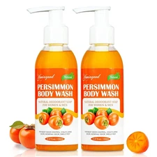 2 PCS Persimmon Body Wash for Strong Odor Control, Natural Persimmon Soap Bar Ol