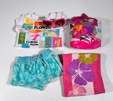 Build A Bear Florida Beach Shirt Shorts Outfit Sunglasses Beach Towel/Bag BAB