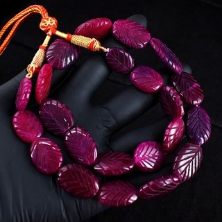 Most Exclusive Pink Ruby Carved 491.00 Cts Necklace Awesome Jewelery RK 35 E705