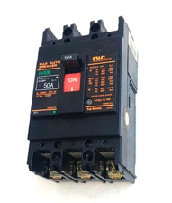 Fuji Electric EA53B 50 Amp Circuit Breaker, 3 Pole 600 Volt