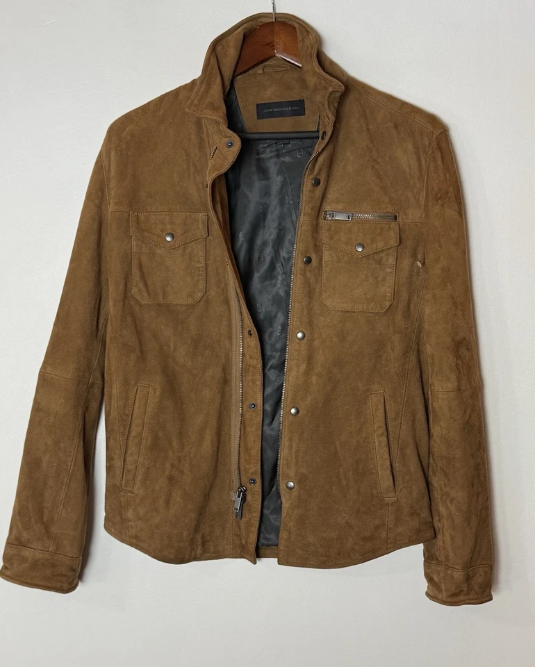 Chaqueta de gamuza John Varvatos Shilo Goat talla XS VENTA AL POR MENOR $798 Foto 2 de 4