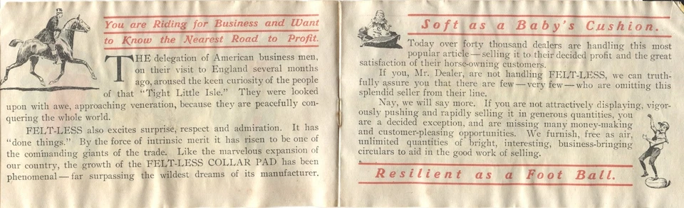 Cubierta publicitaria Greenfield OH McClain sin fieltro almohadillas para cuello de caballo 1900 Foto 3 de 4