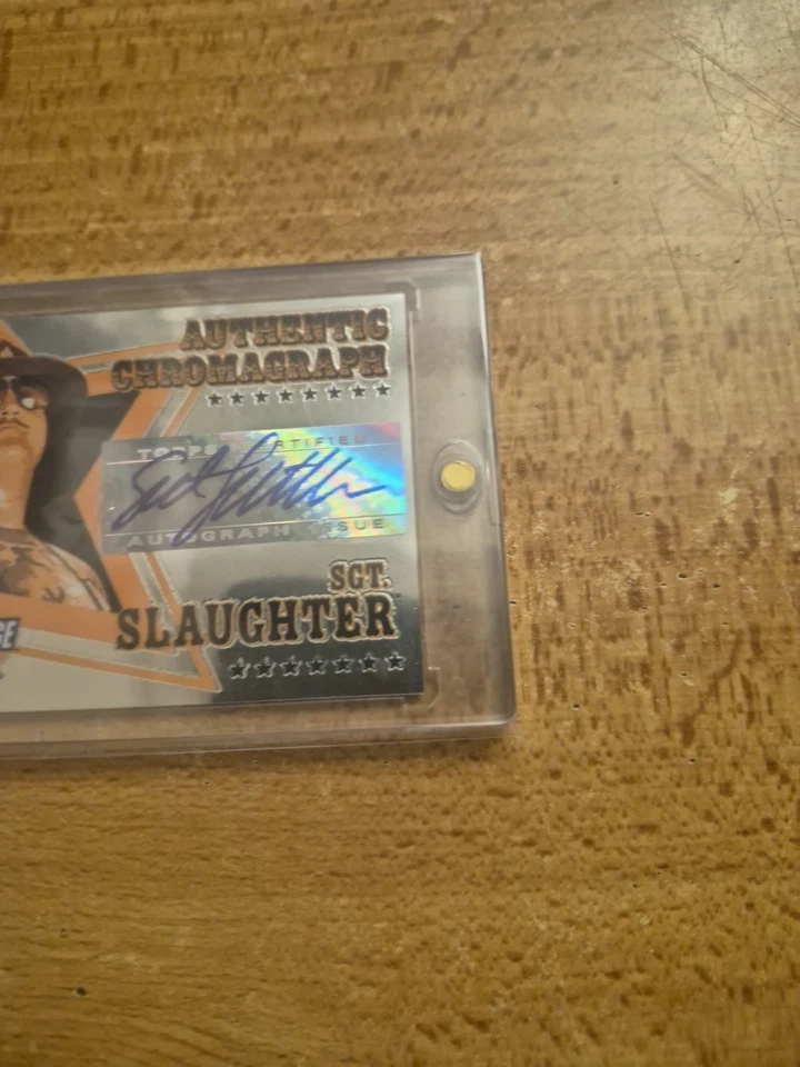 SGT SLAUGHTER 2006 Topps WWE Heritage Chrome Authentic Chromograph AUTO - Image 4 of 4