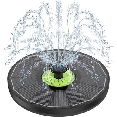 Solarfountain Solar Wasserpumpe 3.5W Gartenteich Springbrunnen mit Nozzles