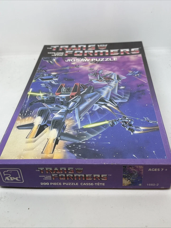PUZZLE TRANSFORMERS 1984 VINTAGE 200 PIEZAS APC HASBRO JUGUETE STARSCREAM ¡COMPLETO! Foto 3 de 4