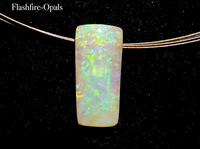 18,4ct GEM  Crystal  Opal Anhänger Grün-Gold-Rote Pattern  Flashfire-Opals