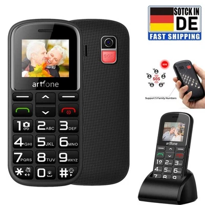 MARKENLOS Seniorenhandy Rentner Handy SOS-Tasten Großtastenhandy Mobiltelefon Bluetooth FM