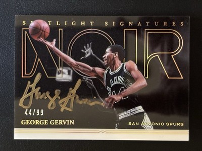 2020-21 Panini Noir George Gervin Spotlight Signatures Card Serial #44/99 Jsy #