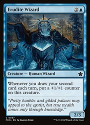 Erudite Wizard 37 Foil Foundations Magic: The Gathering
