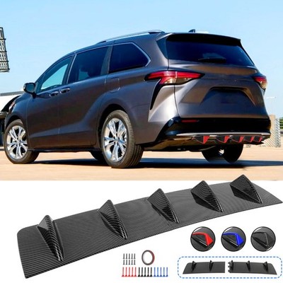 For Toyota Sienna JDM MP Style Rear Bumper Diffuser Lip Spoiler Fin Shark Carbon