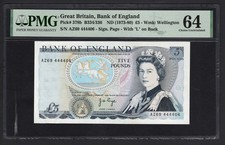 Great Britain 5 Pounds ND(1973-80) P378b Uncirculated Grade 64