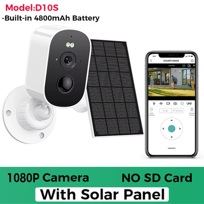 1080P Wifi Kamera Solar Outdoor Wireless Batteriebetriebene Bullet Überwachungsk
