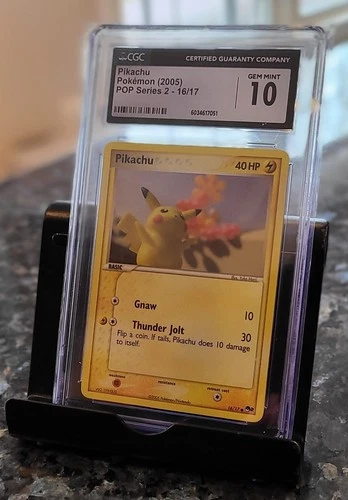 CGC 10 Pikachu 2005 POP Series 2 16/17 Graded Pokemon Card