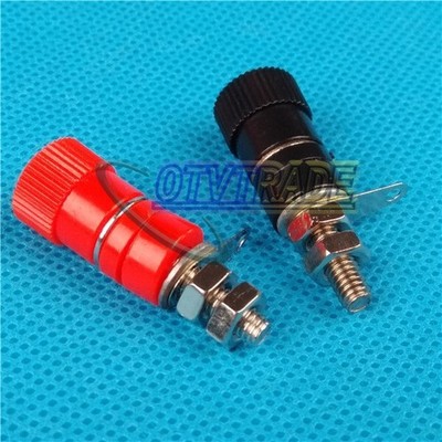 2PCS Small speaker Audio Cable Binding Posts Insulated Banana Plug new *la